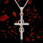 Новое Стильное изысканное женское ожерелье с бриллиантами Бесконечность любовь Бог мы доверяем христианскому кресту