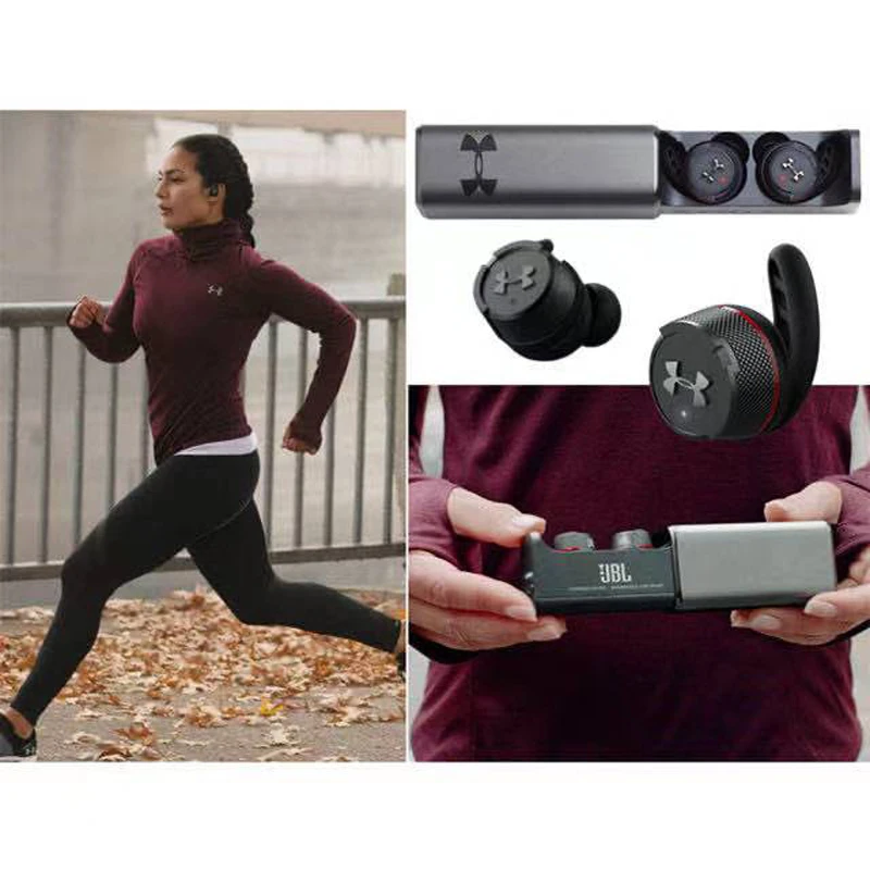 

JBL Under Armour True Wireless Flash IN-Ear Sport Headphones Stereo Bluetooth Wireless WaterProof Earbud With Charge Box and Mic