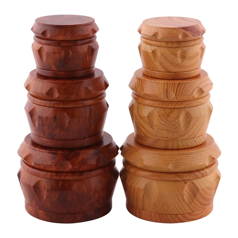 

Three Size 4 Layers Resin Tobacco Herb Smoke Grinders CNC Teeth Herbal Spice Crusher for Smoking Accessories