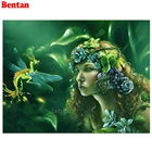 Полностью квадратная круглая дрель Эльф Девушка Дракон 5d diy Алмазная картина мозаика вышивка набор Феи цветок искусство стразы украшение