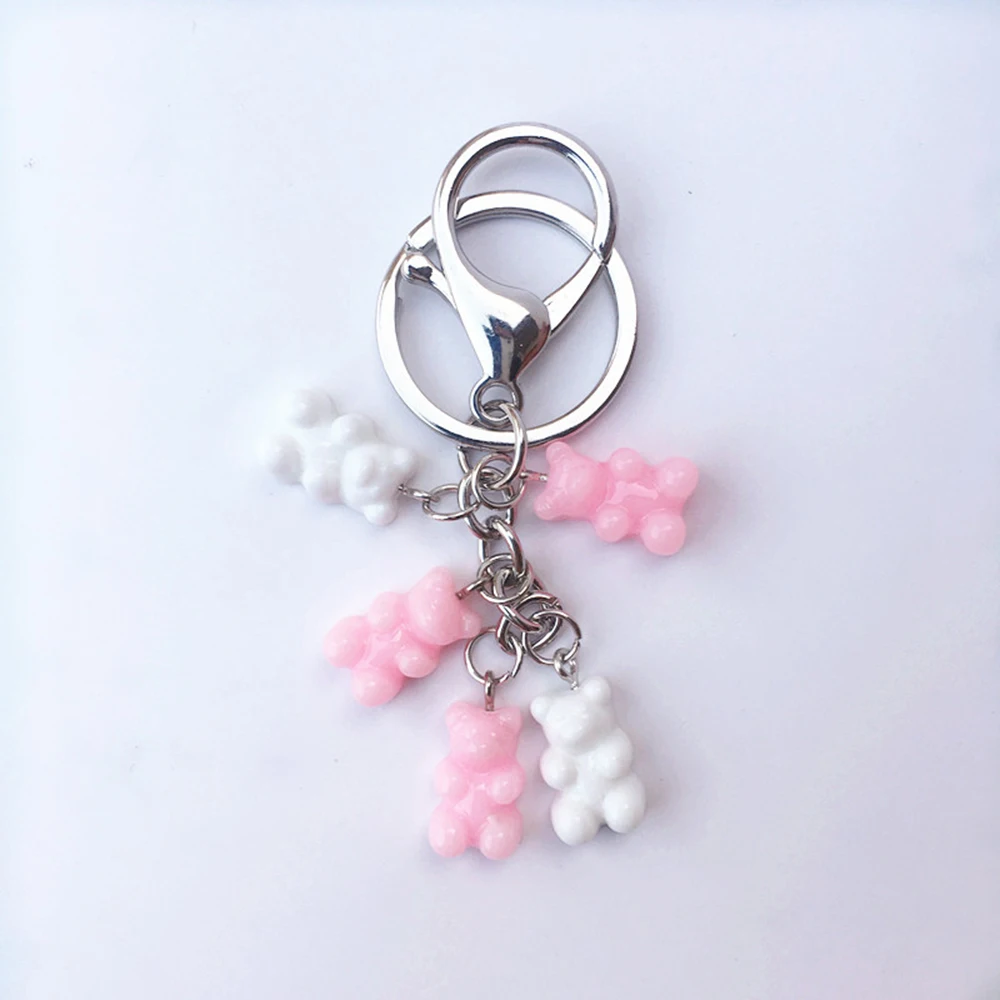 Брелок для ключей Женский милый полимерный брелок с мишкой-животным