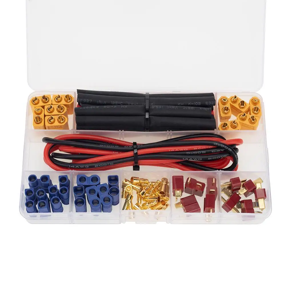 Deans T Plug Ec3 Xt60 Штекерный/гнездовой разъем 14awg для Rc дрона провода трубки Lipo