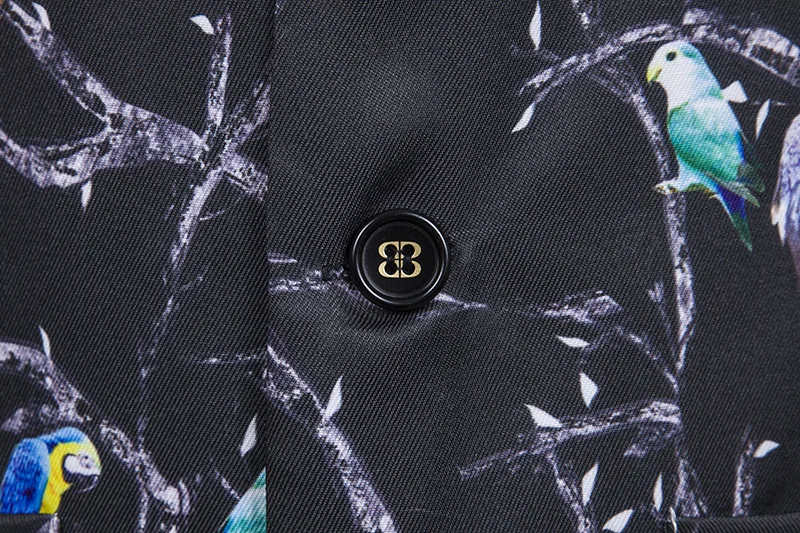 

Sleeveless Vests Men Waistcoat New Casual Fashion Men's 3D Printing Bird Single Breasted Vests