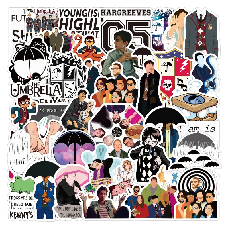 

10/50pcs The Umbrella Academy Classic TV Show Graffiti Stickers for Skateboard Box Computer Notebook Car Children's Toys Etc