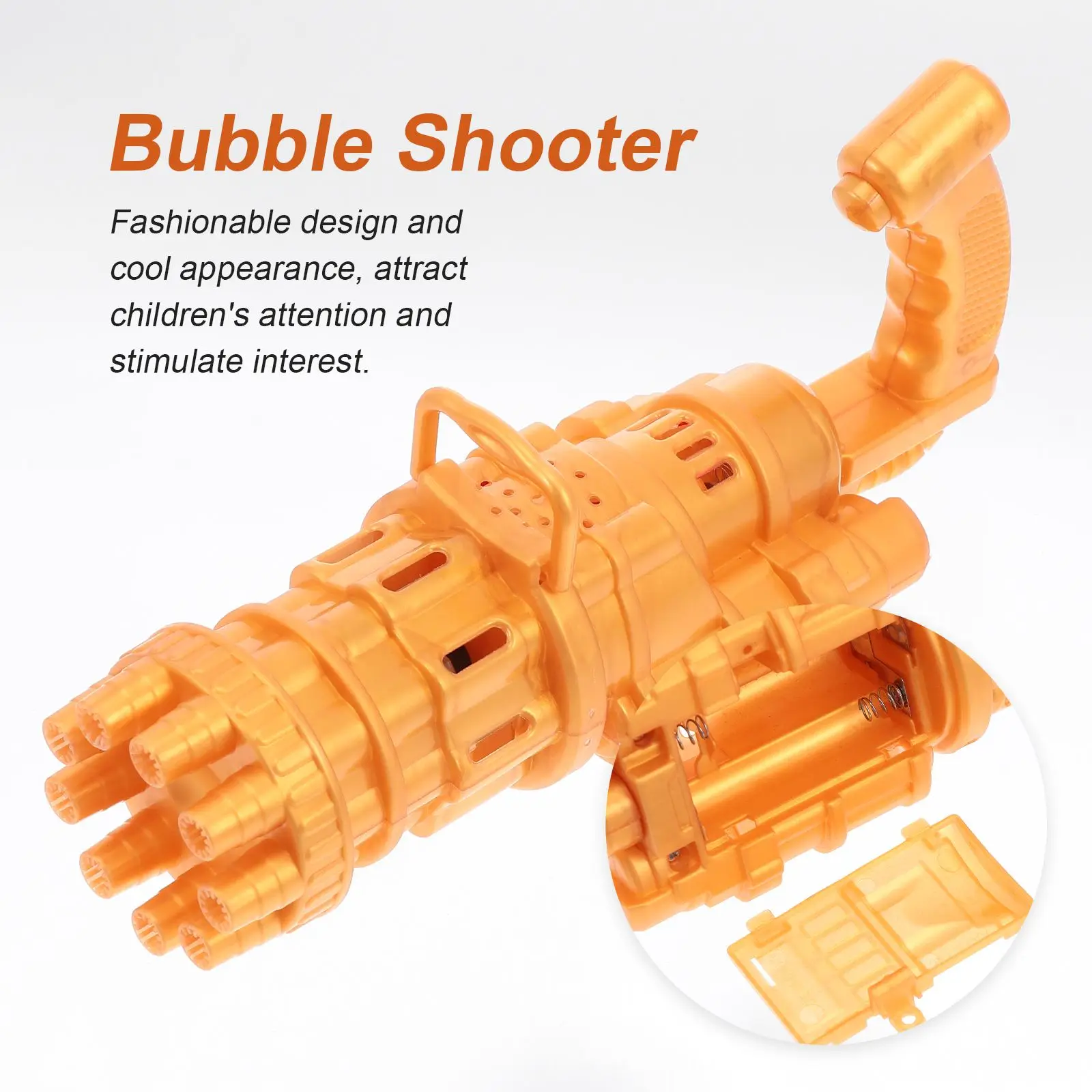 

Kids Automatic Gatling Bubble Gun Toys Summer Soap Water Bubble Machine 2-in-1 Electric Bubble Machine For Children Gift Toys