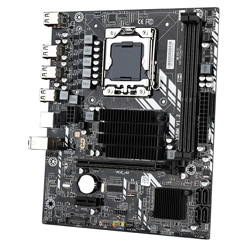X58 LGa 1366 M ATX материнская плата двухканальный DDR3 32G RAM PCI E 16X USB 2 0 SATa для Series