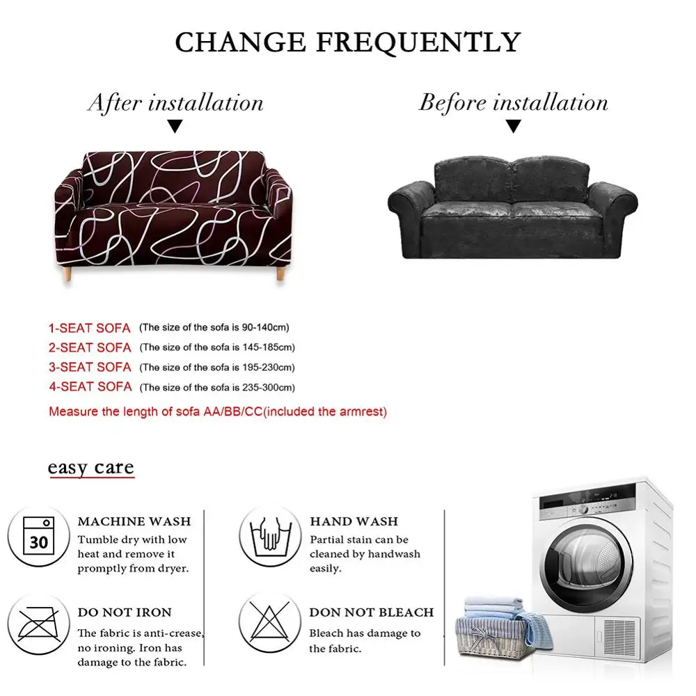 Meijuner 2020 New Geometric Elastic Sofa Cover Stretch for Living Room Armchair 1/2/3/4 seat MeiJuner439 | Дом и сад