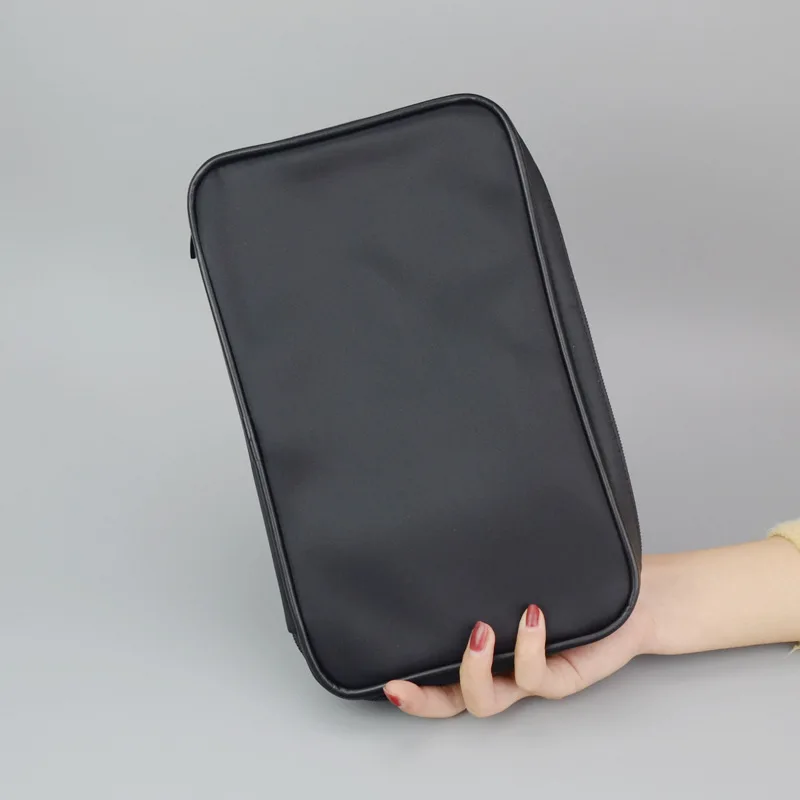 

OVW High Capacity Black Canvas Makeup Brush Bag Travel Make up Bag Beauty Zipper Travel Storage Kits Organizer Cosmetic Bag