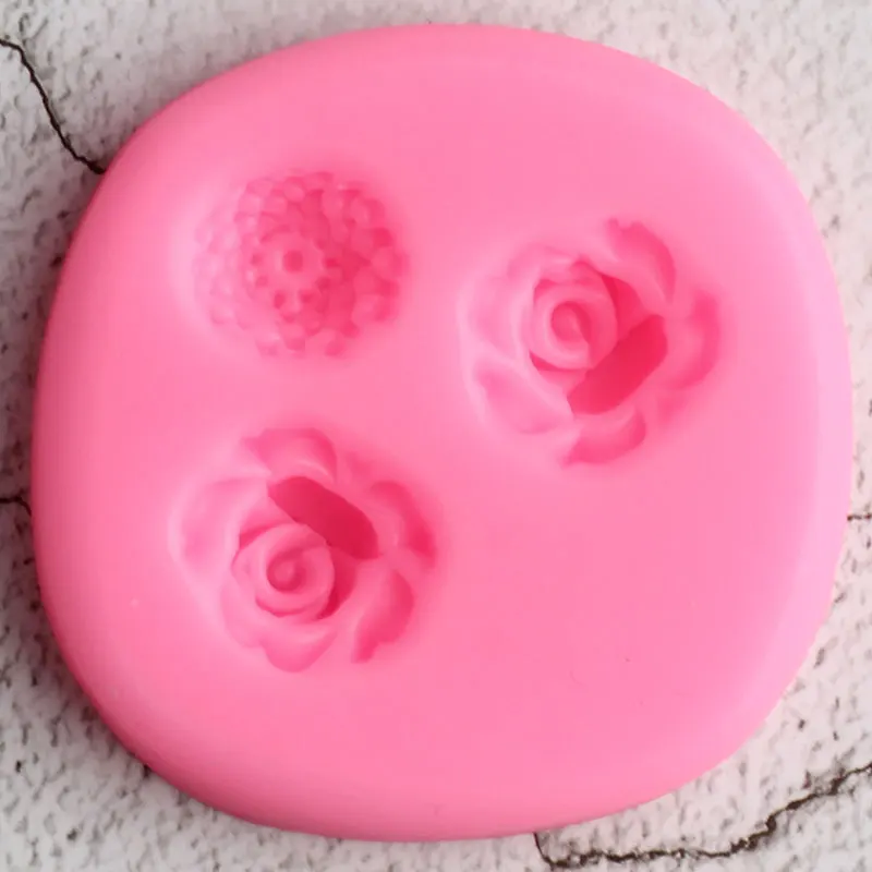 3 отверстия роза искусственная Маргаритка кекс топ инструменты для украшения