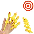 5 шт. катапульта пусковой цыпленок веселая и хитрый Рогатка цыпленок тренировка курица эластичный Летающий палец птицы декомпрессионные праздвечерние чные игрушки