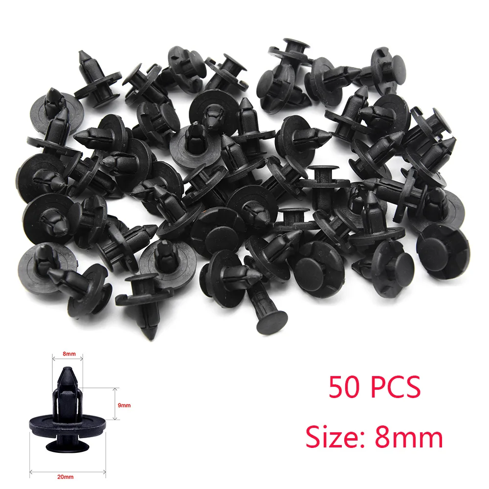 50 шт. пластиковые зажимы для бампера 8 мм|Клипсы и авто| |