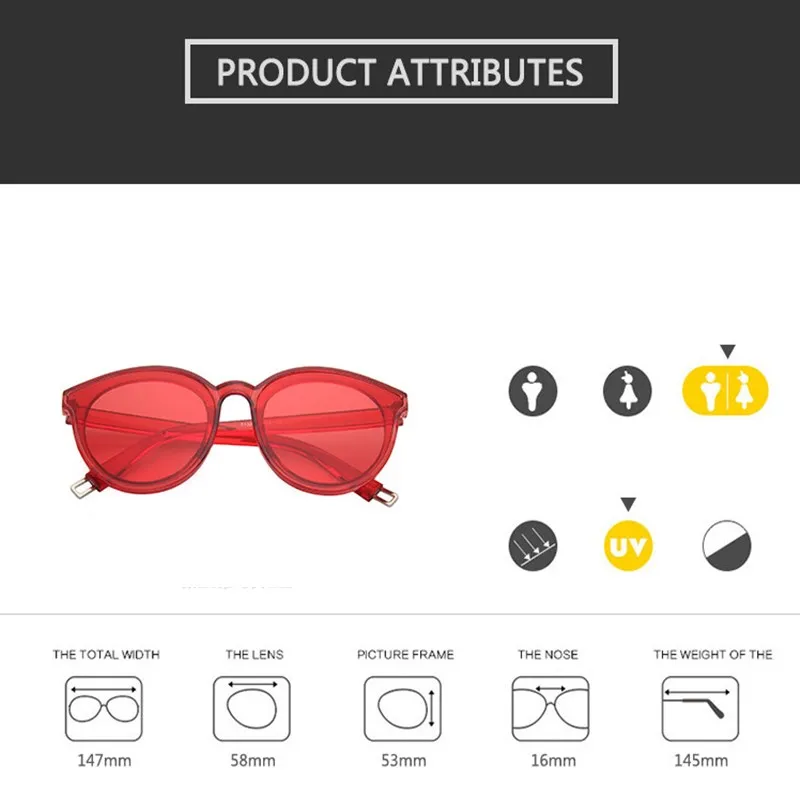 

New Fashion Plastic Round Sunglasses Brand Design Women Travel Sunglasses Classic Retro Men Outdoor Driving Mirror