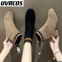 large size martin boots women 2022 autumn winter new socks boots high heels women elastic boots thick heel thin ankle boots