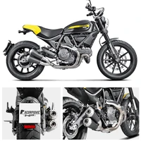 slip on for ducati scrambler 800 monster 797 motorcycle exhaust escape moto modified double exit middle link pipe double muffler