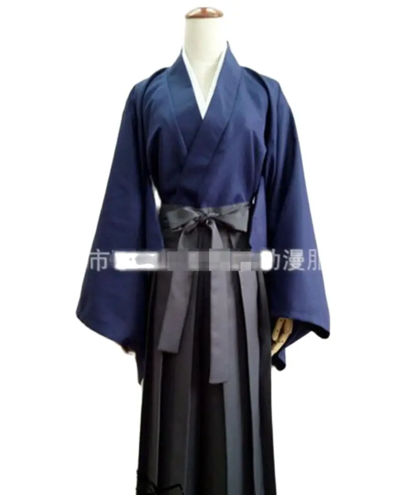 Костюм для косплея Rurouni Kenshin Himura кимоно одежда ролевых игр на Хэллоуин топы брюки