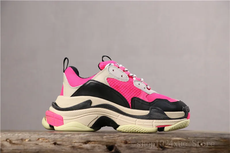 

New Casual Designer Mens Shoes High Quality Meth Breathable Walking Shoes Comfortable Jogging Sneakers Triple S Shoes For Women