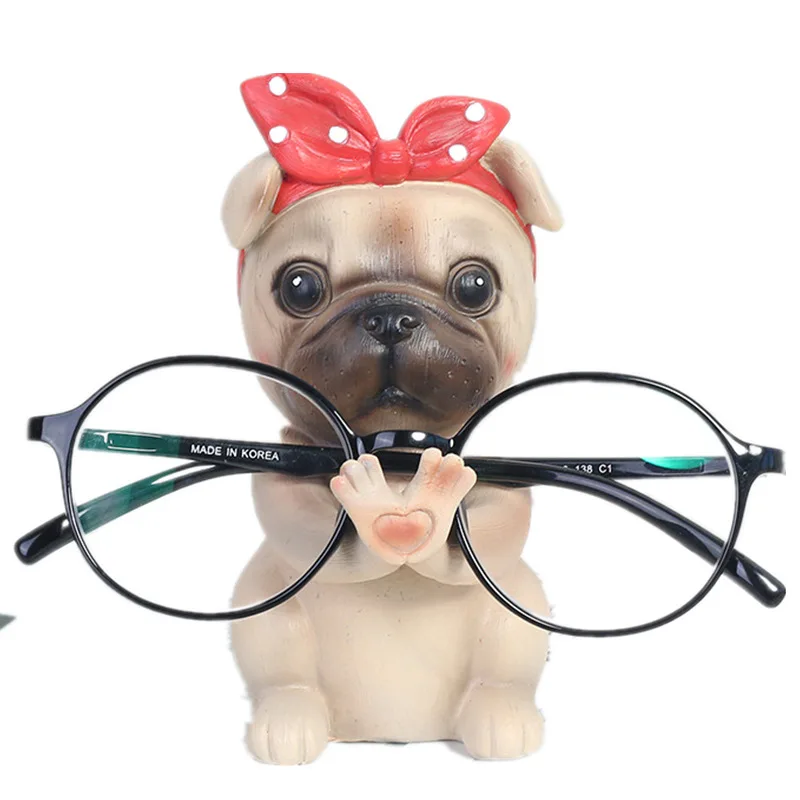

Creative Resin Sculpture Crafts Cute Animal Model Glasses Frame Multifunctional Glasses Office Desktop Decorative Eye Support