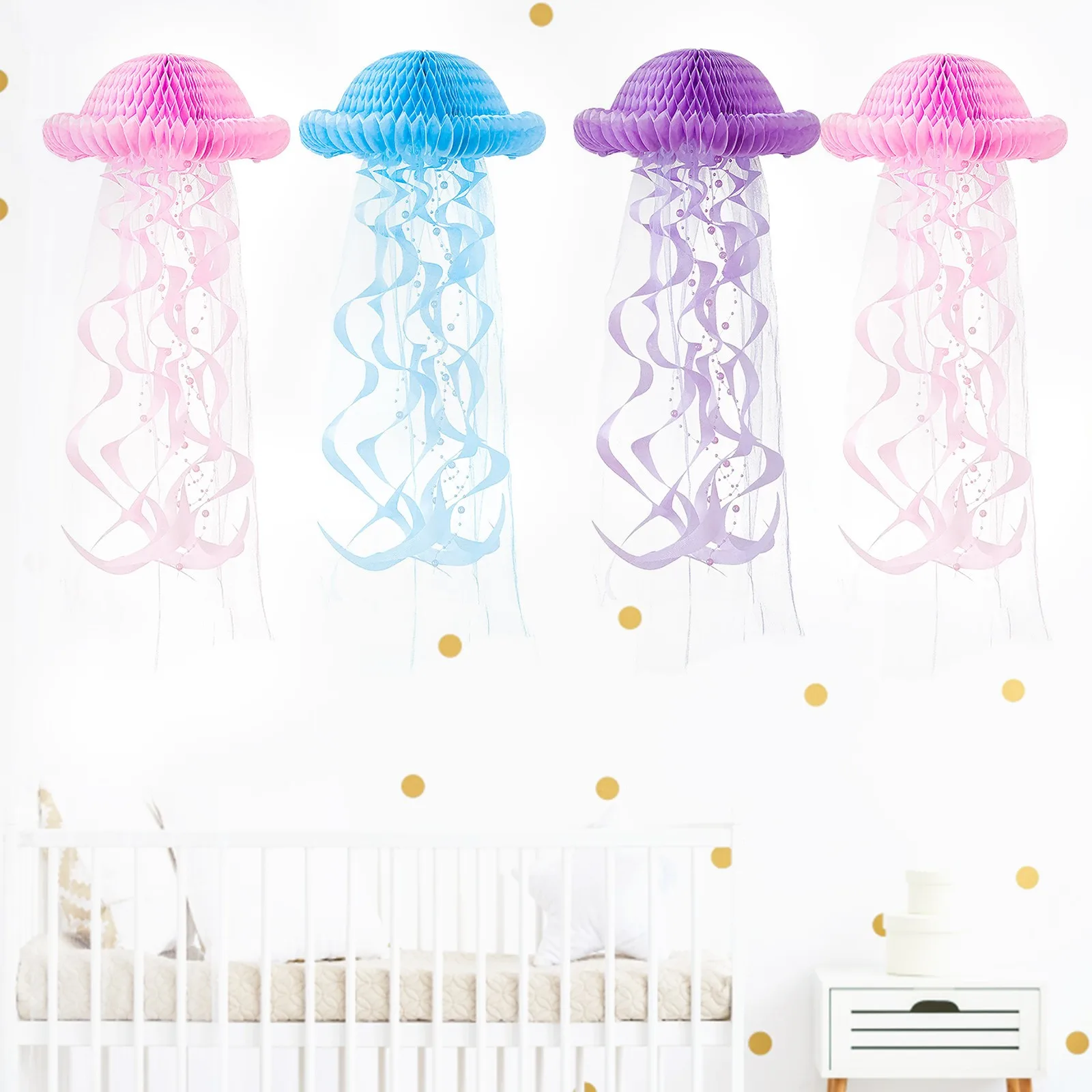 Бумажный фонарь с Медузой украшение для вечерние подвесные пожелания под морем