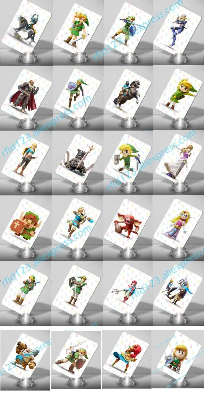 Zelda Legend-24PCS NTAG215 NFC карта работает для коллекционные игрушки-сердце волка ссылка ожесточенный Deity новая ссылка Пробуждение - Цвет: Zelda Legend-24PCS