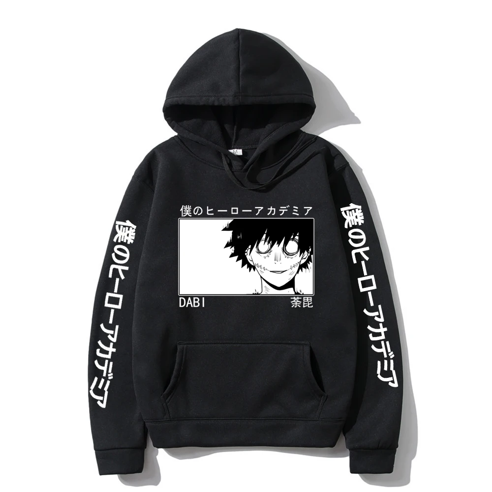 

Толстовка мужская с японским аниме «Моя геройская Академия», Свитшот унисекс в стиле боку, моя геройская академия, Dabi, Харадзюку