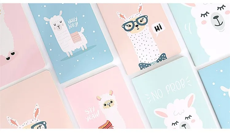 A5 блокнот,, Kawaii Bullet Journal, мягкая обложка, дневник, планировщик, альпака, милый офисный канцелярский блокнот с животными, бумага