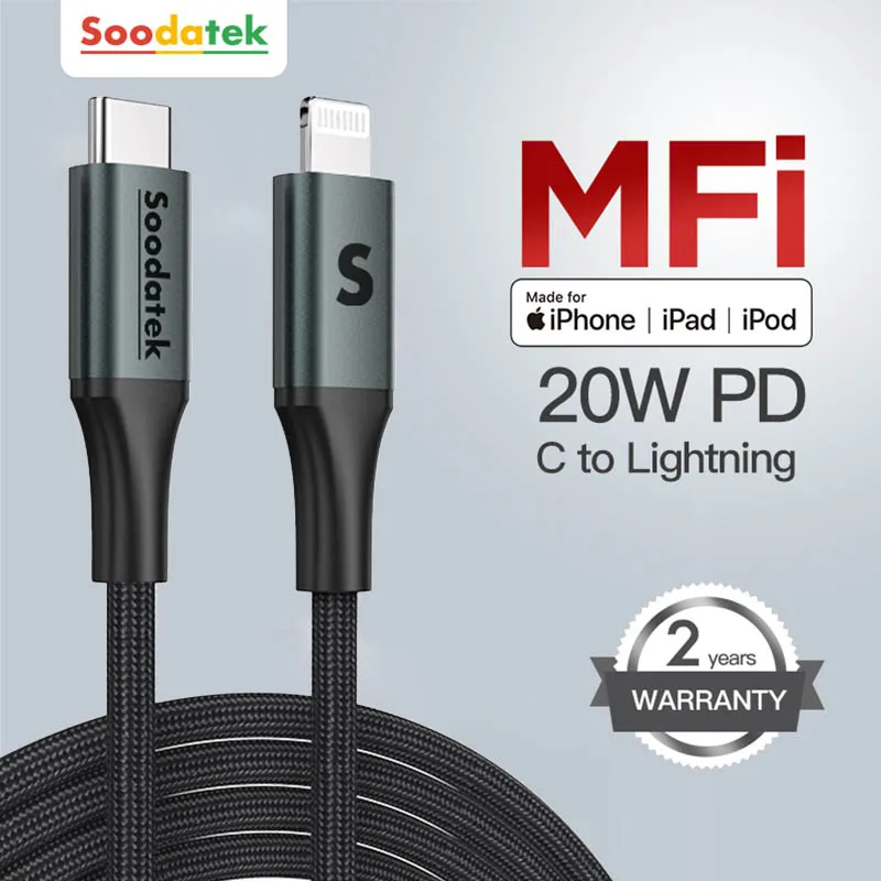 

MFi USB C to Lightning Cable for 12 Mini 12 Pro Max 8 PD18W 20W Fast Charger Data iPhone Cable for Macbook iPad Pro USB C Cord