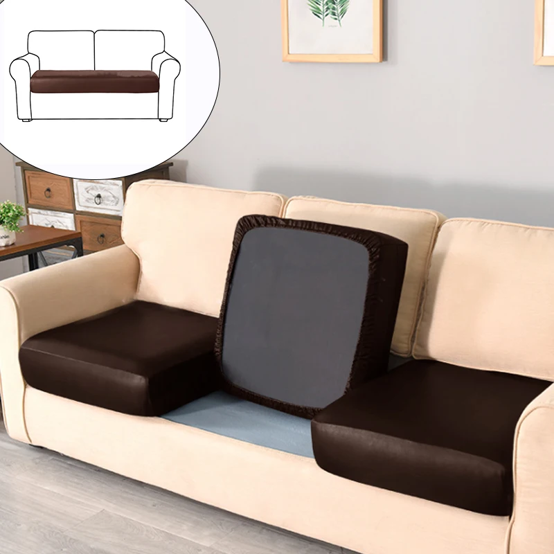 

PU imitation leather waterproof elastic sofa cushion cover simple home universal all-inclusive sofa cushion protective cover