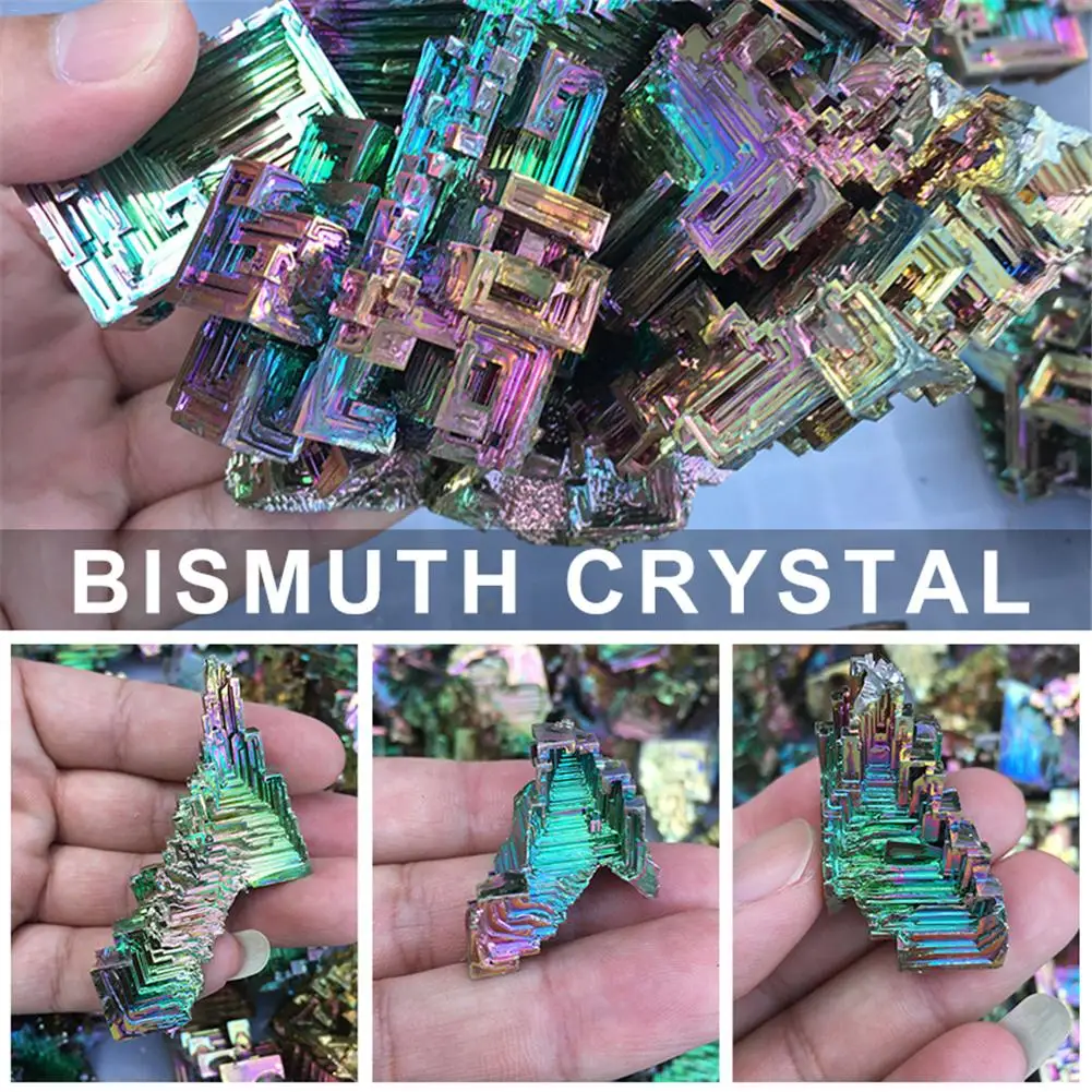 1 шт. необычный Искусственный драгоценный камень с титановым покрытием бимут