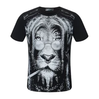 hot sale lion sketch 3d printing t shirt summer mens fashion lion short sleeved oversized t shirt fashion lion t shirt 6xl