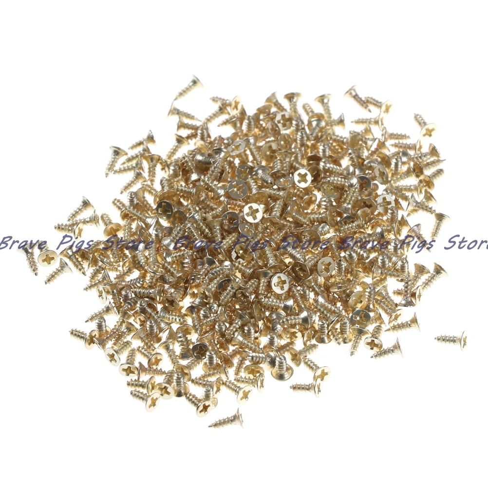 1 pack 2*6mm Flat Self-tapping Screws Brass Material Golden DIY Model Making Tools | Обустройство дома