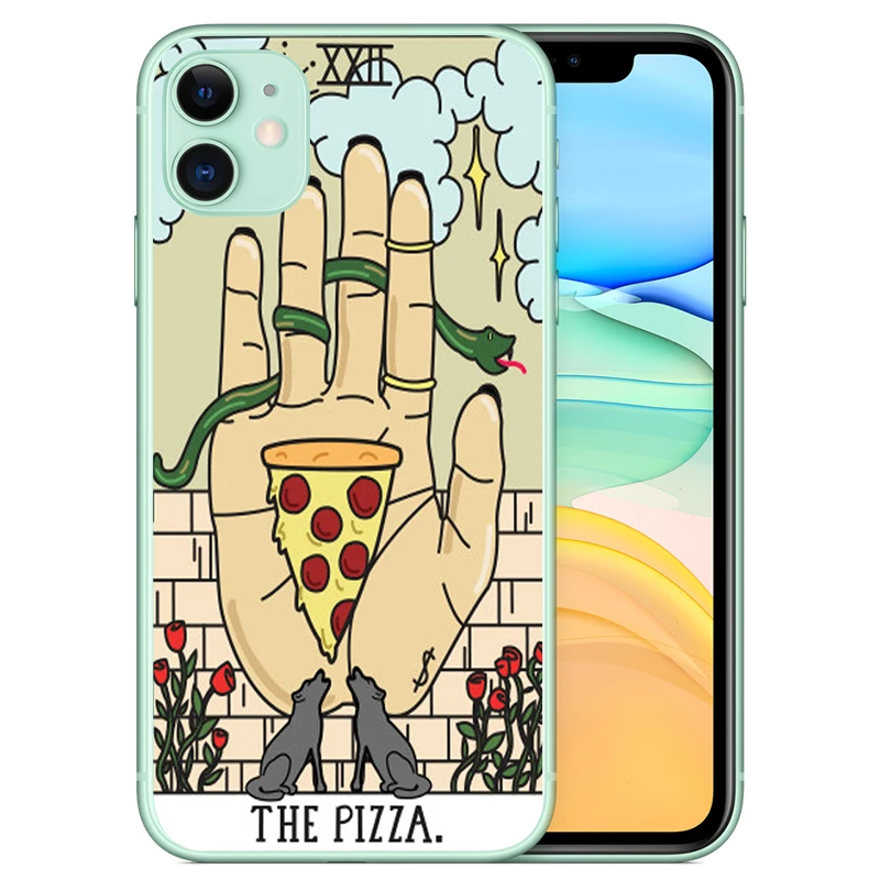

Tarot Coffee Cow Pizza Cartoon Animal Transparent Silicone Phone Cover Case for iPhone 12 11 Pro MAX 6.7 SE2020 7 8Plus 6 6s XR