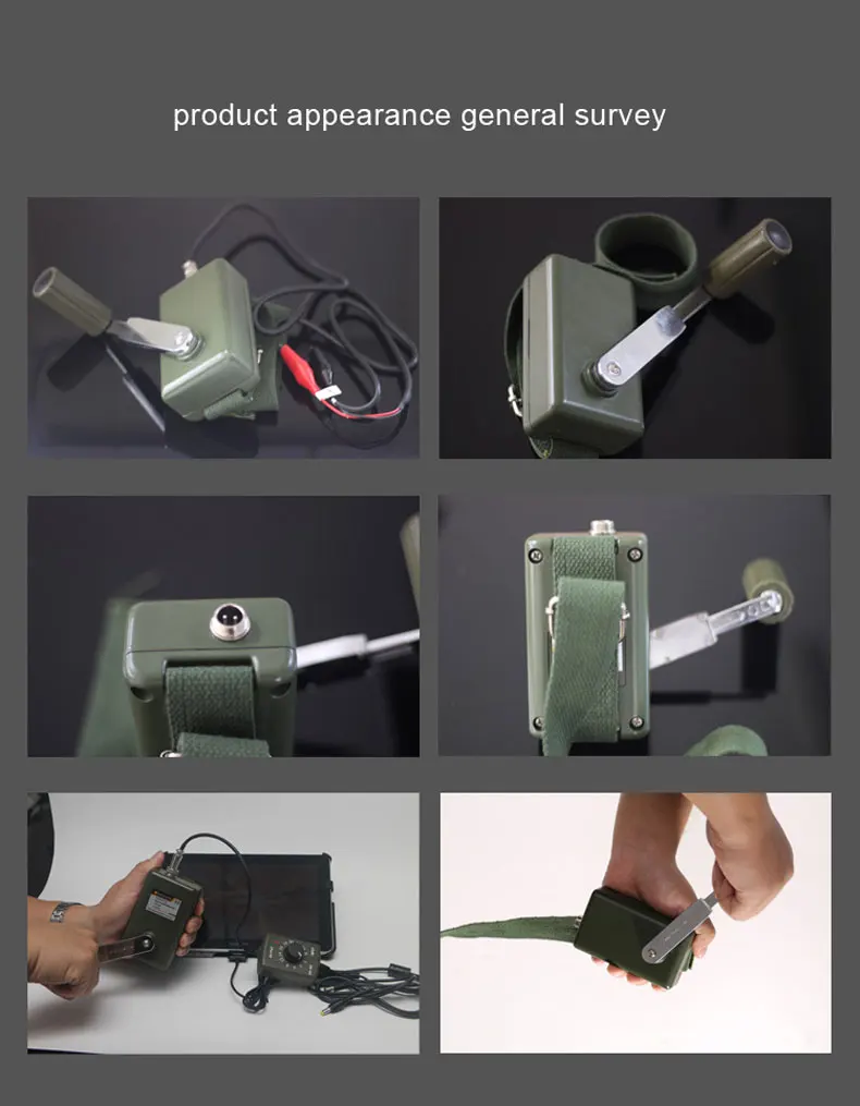 30w military hand crank generator rechargeable mobile phone radio battery wilderness survival emergency equipment 110v 220v 12v free global shipping