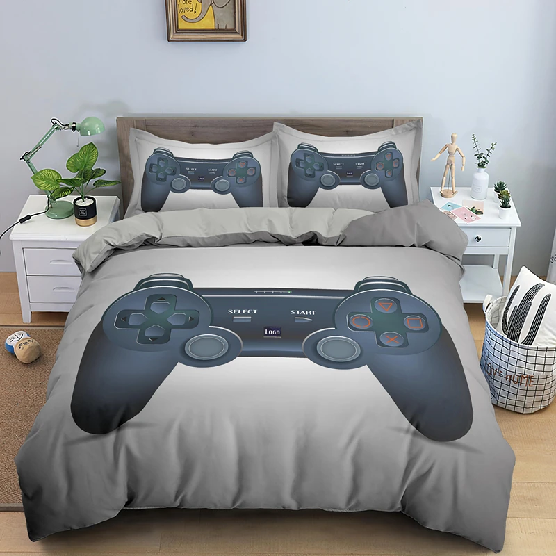 

New Modern Technology Trends Gamer Bedding Set For Adult Kids Gamepad Comforter Clothes Duvet Cover Cartoon Bed Covers