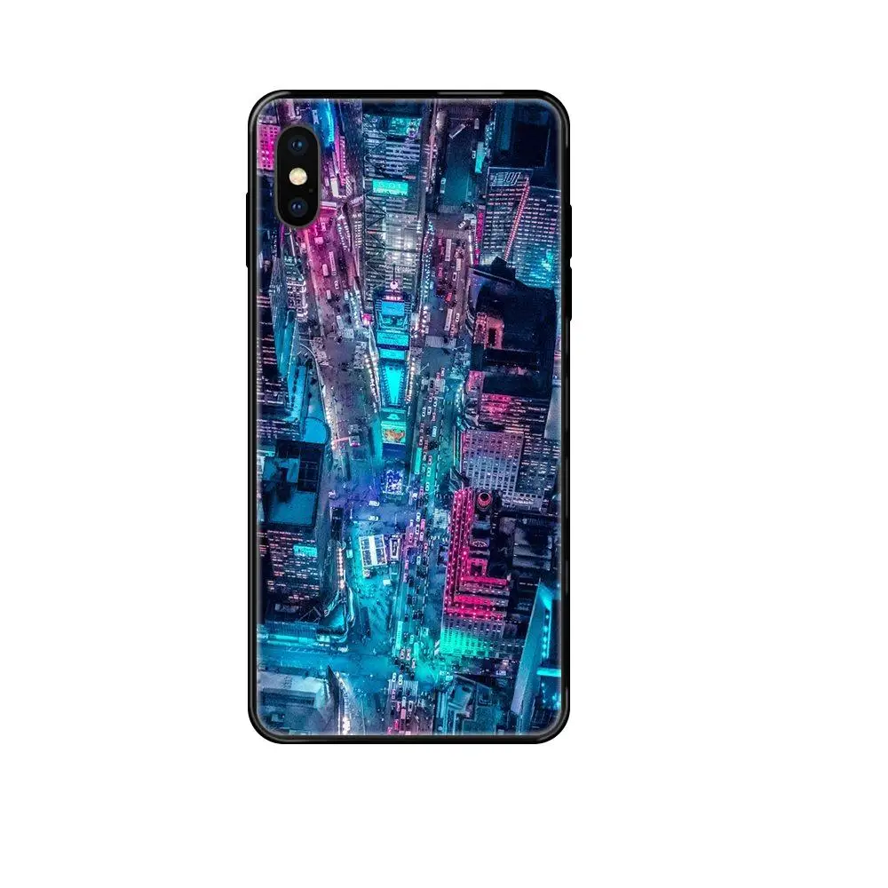 Красивый городской пейзаж ночного Нью-Йорка для телефона Samsung Galaxy Note 4 8 9 10 20 Plus Pro J6