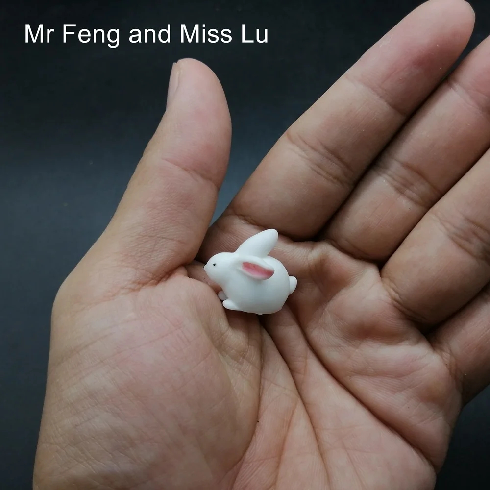 Маленький милый сидящий Кролик модель моделирования кляп игрушка подарок для