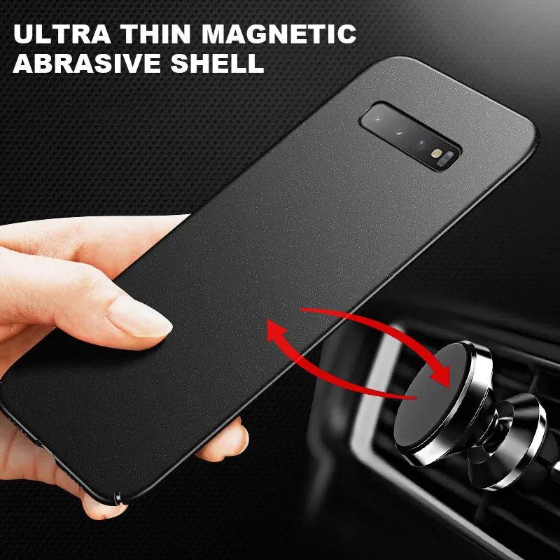 Ultra-thin Magnetic Matte PC Phone Case For Samsung Galaxy S21 S20 S10 E S9 S8 Note 20 10 9 8 Plus Protection Cover