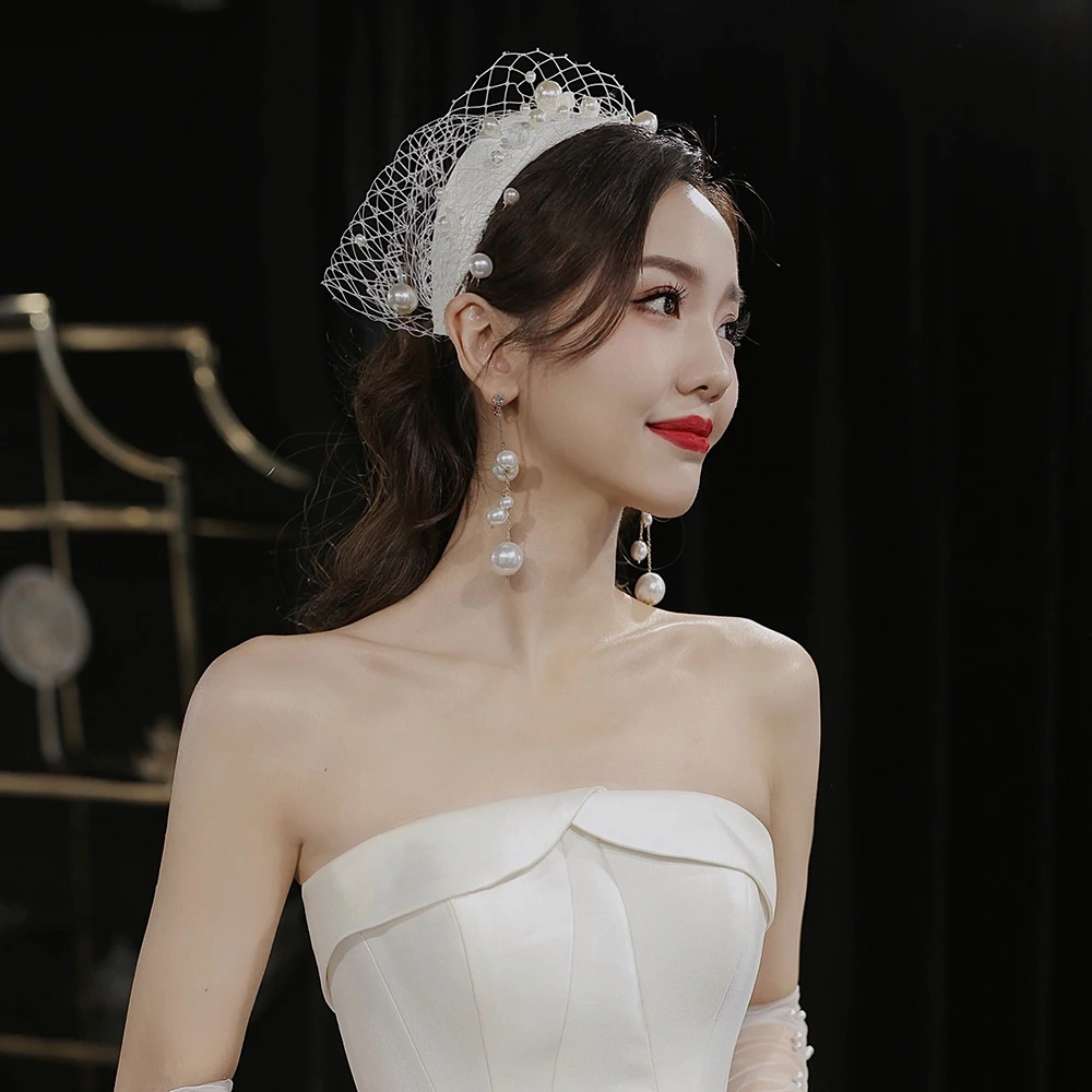 Брендовая новинка повязка на голову с жемчужинами поверхности свадебный