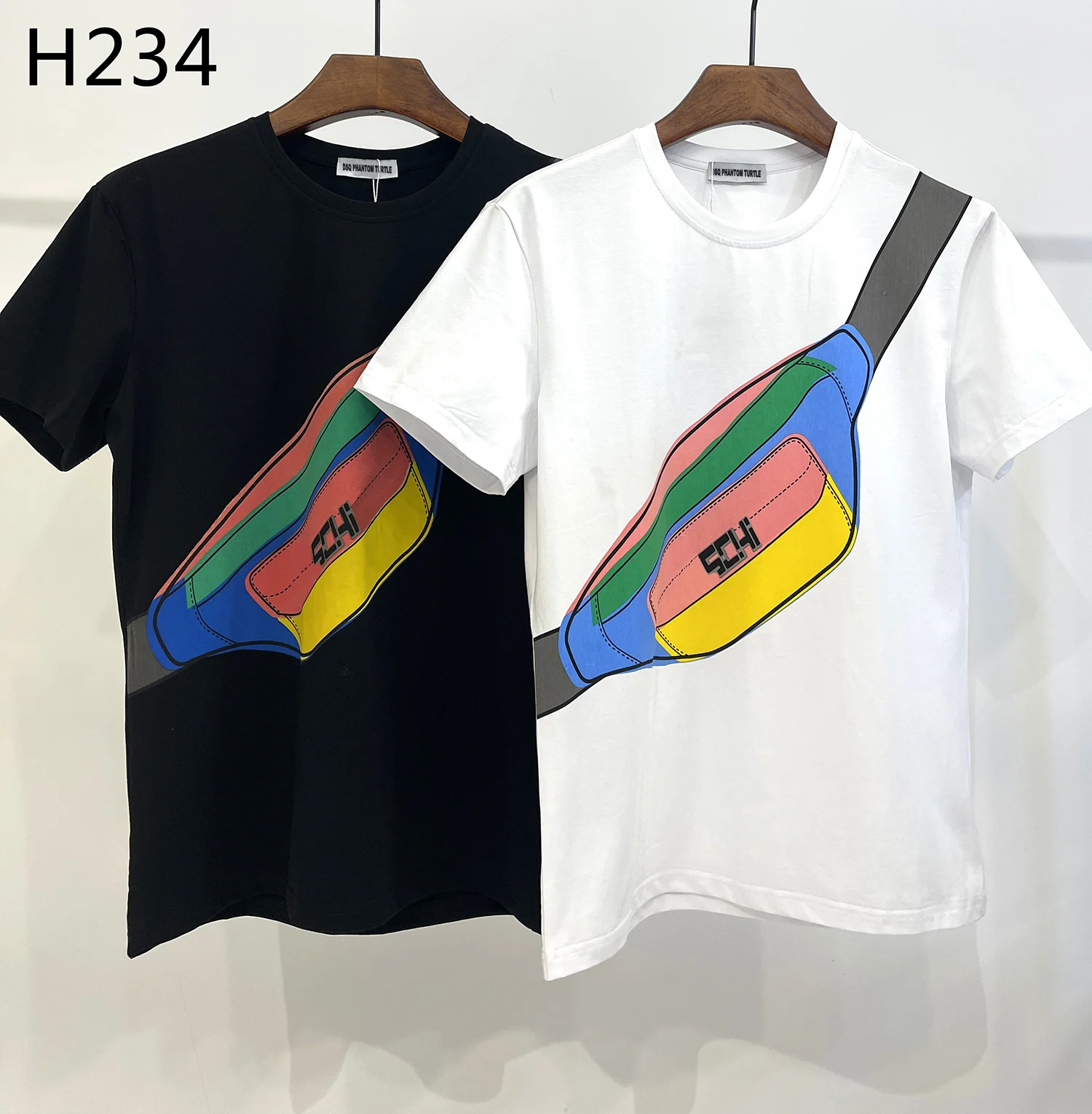 

DSQ PHANTOM TURTLE 2021 Summer New T-shirt Men Fashion Print 100% Cotton T Shirts Breathable Quality Tees H234