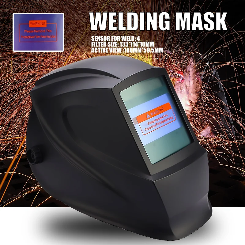 Сменный шлем для сварки аккумуляторов 4 дуговых датчика большой вид