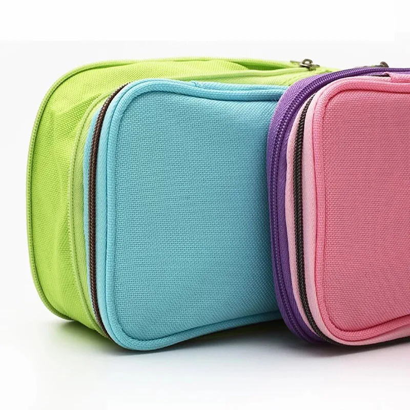 Разноцветный холщовый многофункциональный пенал большой емкости | Канцтовары