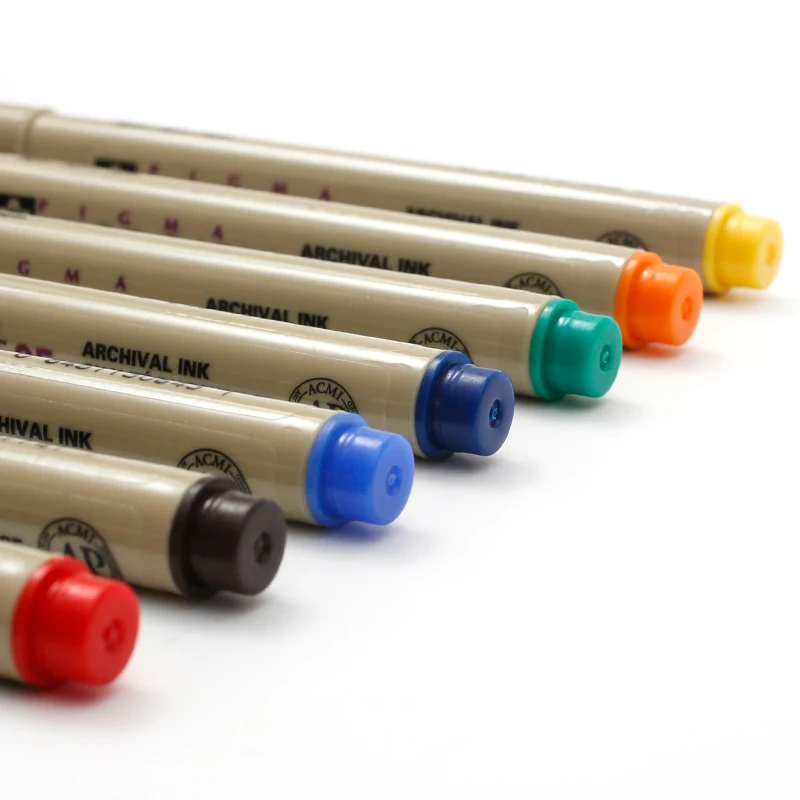 3/4/5/9PCS Japan SAKURA Needle Pen Comic Hook Line Color Hand Drawing XSDK |