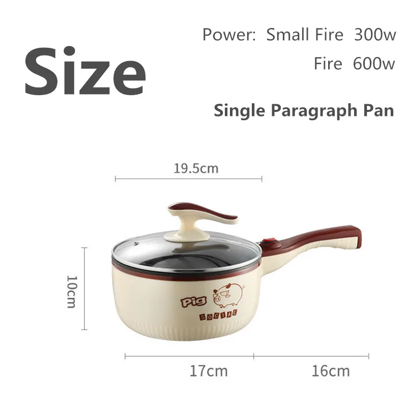

220V Small Power Mini Multi-functional Electric Cooker Cooking Machine Pot Single or Double Layers with Steamer for Home Cooking