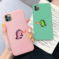 cartoon dinosaur phone case for iphone 8 7 6s plus cute couple dragon soft back cases for iphone 12 11 pro max x xr se2020 cover