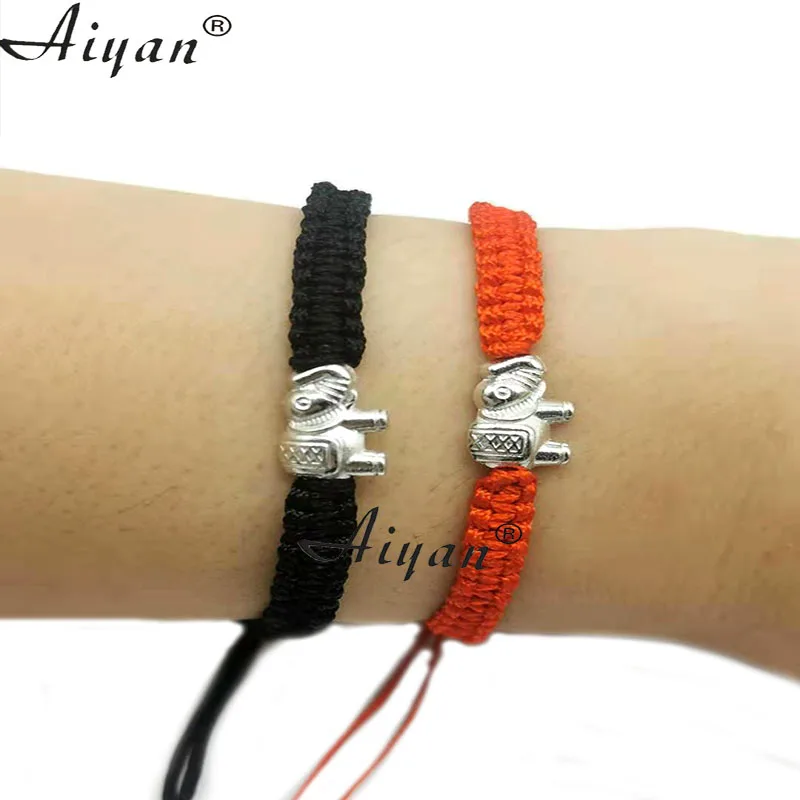 12 шт. тканый браслет в виде слона символ хорошего счастья и богатства который