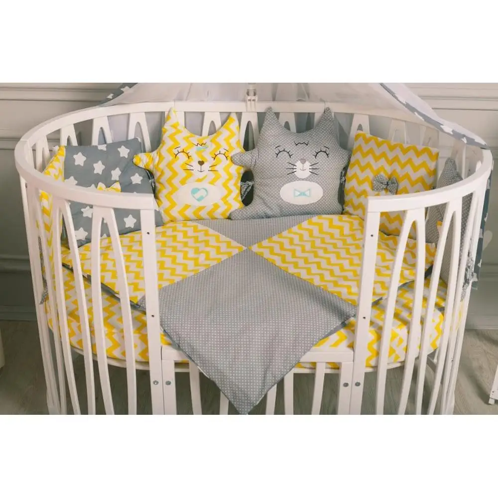 Набор постельного белья Incanto Котята для круглой кроватки 10 предметов|Наборы