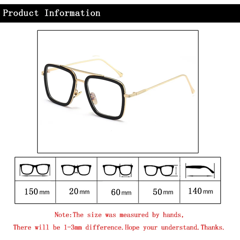 -1 0 ~-6 квадратные металлические очки для близорукости женские с двойным лучом