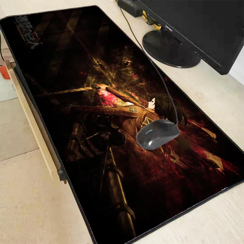 XGZ Attack on Titan аниме большой замок край коврик для мыши резиновая игровая клавиатура