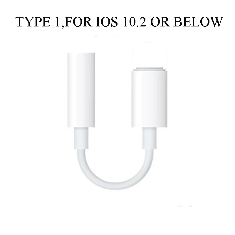 for IOS10.2 or below 3,5 мм Aux аудио адаптер для iPhone аудио адаптеры 3,5 Jack наушники адаптер для Iphone 7 8 7 Plus 8Plus X XS MAX XR - Цвет: for IOS10.2 or below