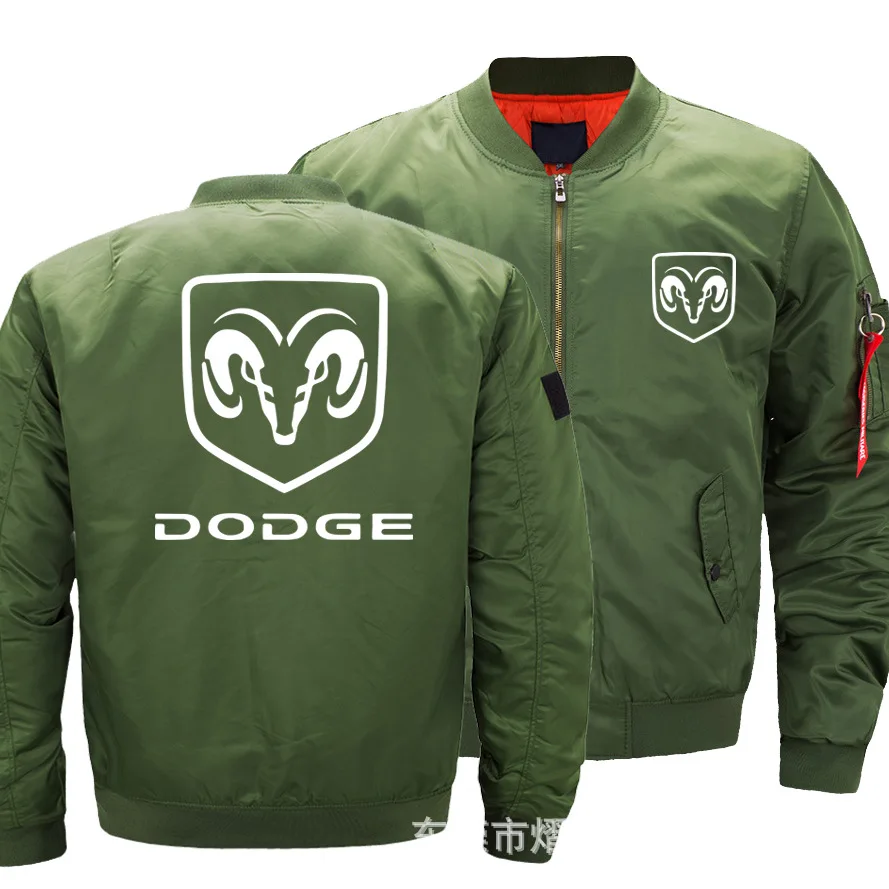 

2020 NEW Mens Warm Dodge Fly Pilot jacket Car Logo Print Sweatshirt Hip Hop Male Clothing jacket h8
