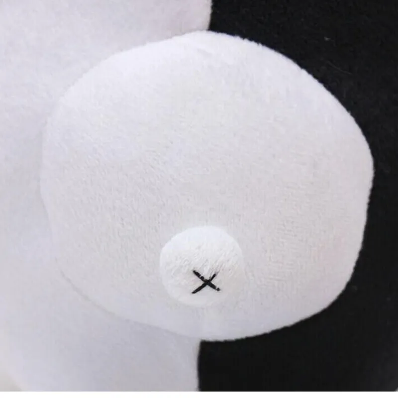

Super Dengenrenpe 2 Menekuma Black & White Bear Plush Toy Soft Stuffed Animal Dolls Birthday Gift for Children